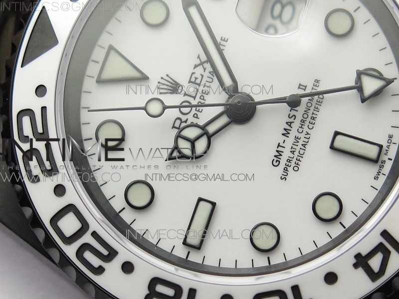 GMT-Master II 116710 DLC White Ceramic 904L Steel VRF 1:1 Best Edition White Dial SA3186 CHS V2