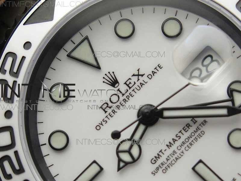 GMT-Master II 116710 DLC White Ceramic 904L Steel VRF 1:1 Best Edition White Dial SA3186 CHS V2