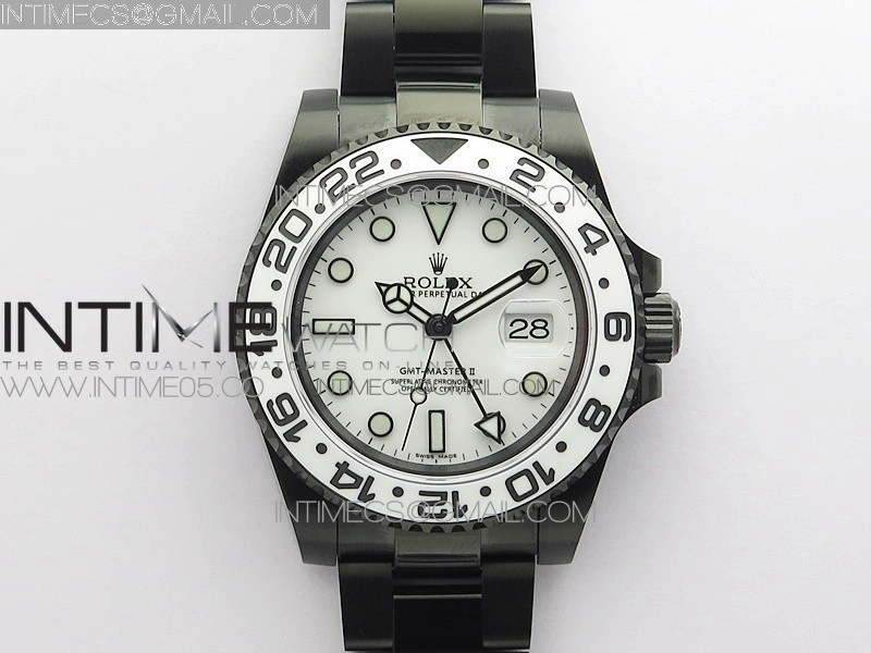 GMT-Master II 116710 DLC White Ceramic 904L Steel VRF 1:1 Best Edition White Dial SA3186 CHS V2