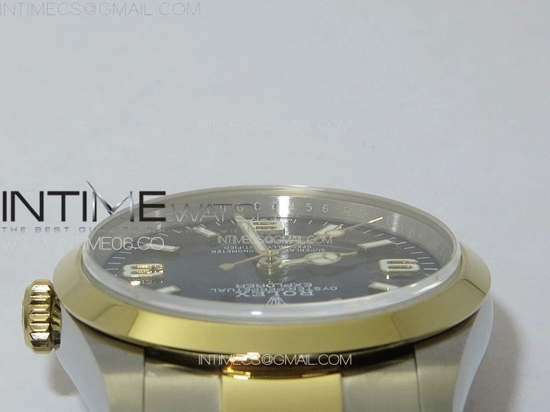 Explorer 124273 36mm 904L Steel GMF 1:1 Best Edition Black Dial on SS YG Bracelet VR3230 V2