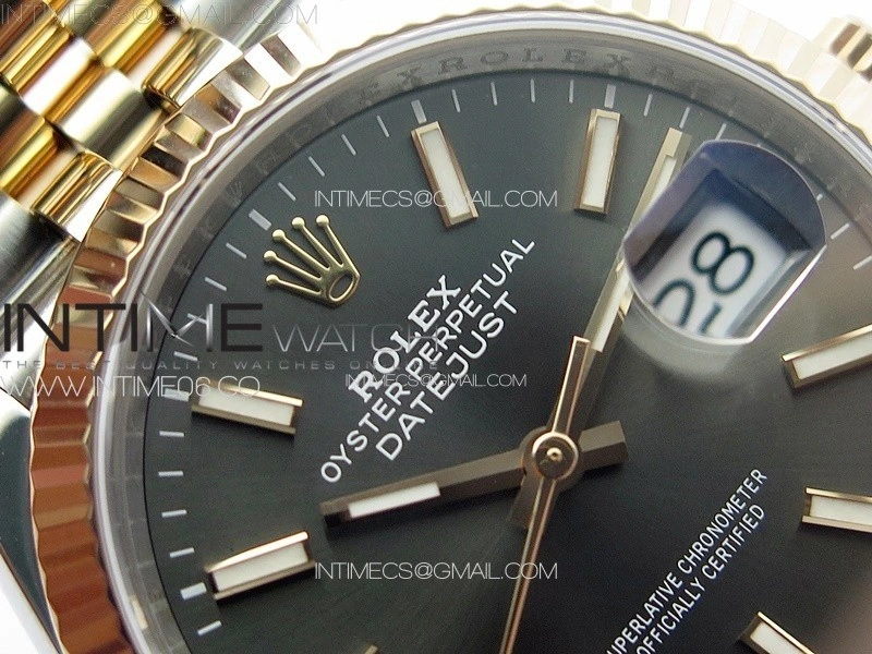 DateJust 36 SS 126231 VSF 1:1 Best Edition 904L Steel Gray Stick Dial on Jubilee Bracelet VS3235