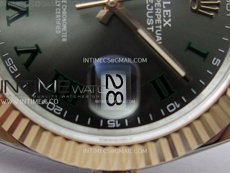 DateJust 41mm 126331 904 SS RG AR+F 1:1 Gray Dial Roman Markers On SS RG Oyster Bracelet DD3235 V2