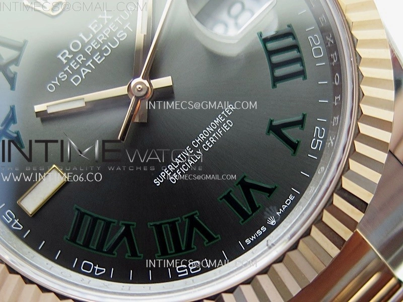 DateJust 41mm 126331 904 SS RG AR+F 1:1 Gray Dial Roman Markers On SS RG Oyster Bracelet DD3235 V2