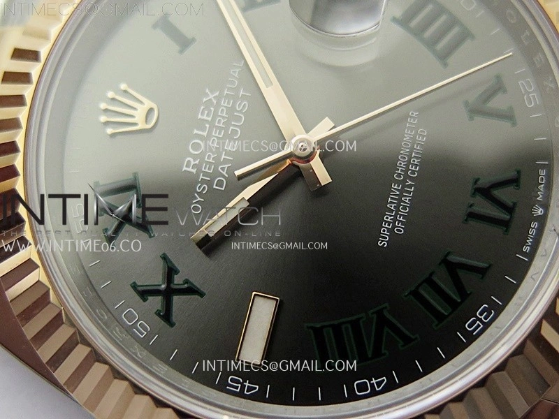 DateJust 41mm 126331 904 SS RG AR+F 1:1 Gray Dial Roman Markers On SS RG Oyster Bracelet DD3235 V2