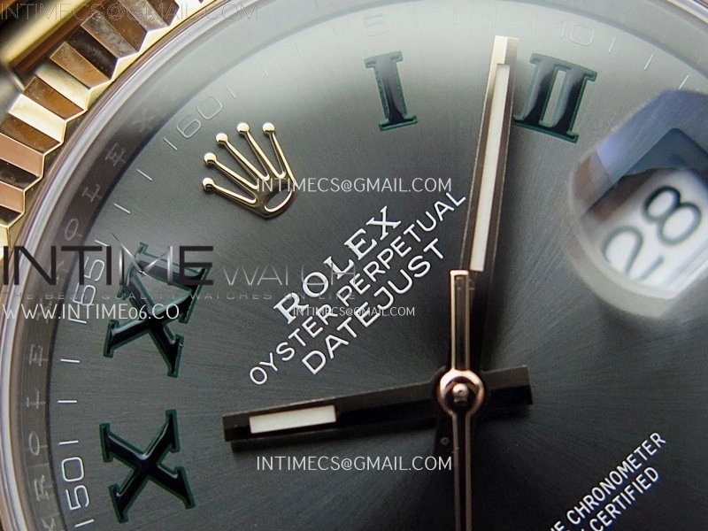 DateJust 41mm 126331 904 SS RG AR+F 1:1 Gray Dial Roman Markers On SS RG Oyster Bracelet DD3235 V2