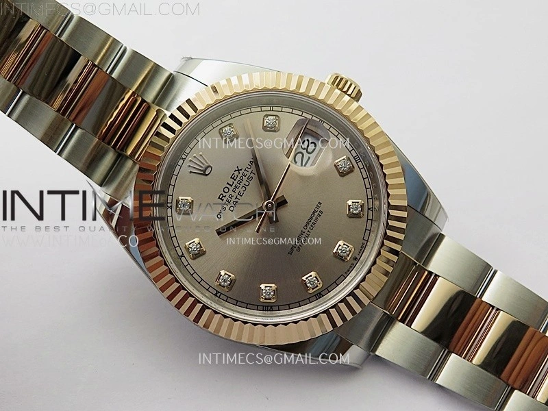 DateJust 41mm 126331 904 SS RG AR+F 1:1 RG Dial Diamond Markers On SS RG Oyster Bracelet DD3235 V2