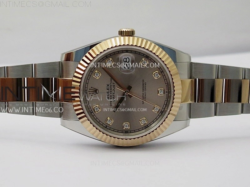 DateJust 41mm 126331 904 SS RG AR+F 1:1 RG Dial Diamond Markers On SS RG Oyster Bracelet DD3235 V2