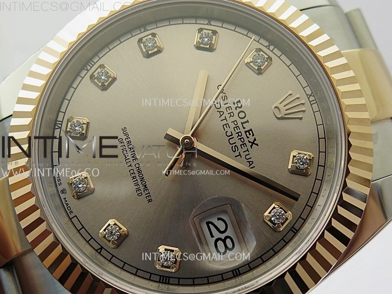 DateJust 41mm 126331 904 SS RG AR+F 1:1 RG Dial Diamond Markers On SS RG Oyster Bracelet DD3235 V2