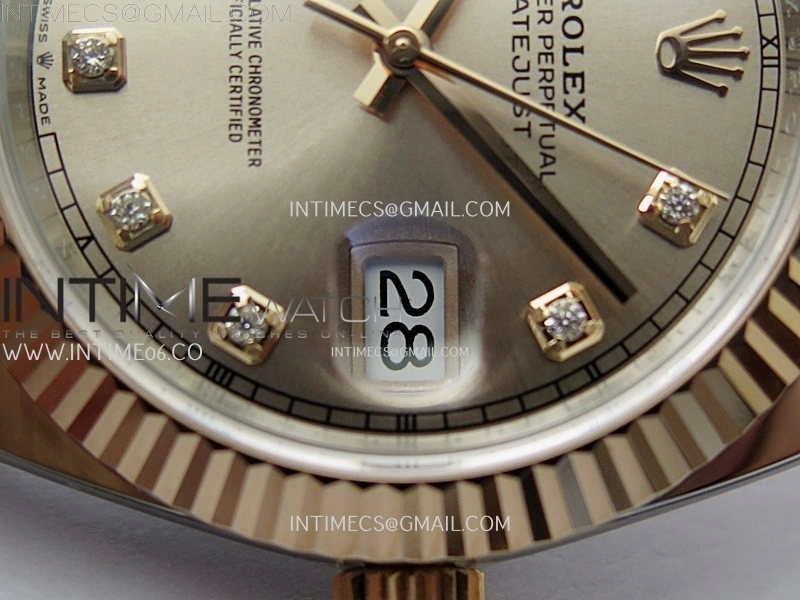 DateJust 41mm 126331 904 SS RG AR+F 1:1 RG Dial Diamond Markers On SS RG Oyster Bracelet DD3235 V2