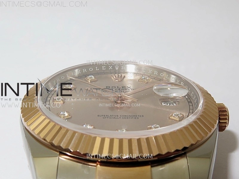 DateJust 41mm 126331 904 SS RG AR+F 1:1 RG Dial Diamond Markers On SS RG Oyster Bracelet DD3235 V2