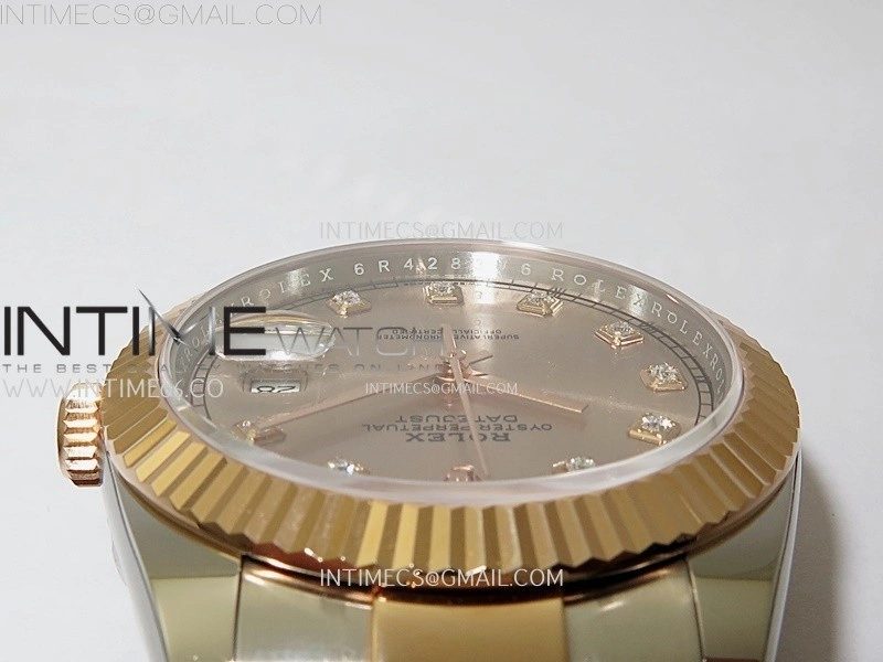 DateJust 41mm 126331 904 SS RG AR+F 1:1 RG Dial Diamond Markers On SS RG Oyster Bracelet DD3235 V2