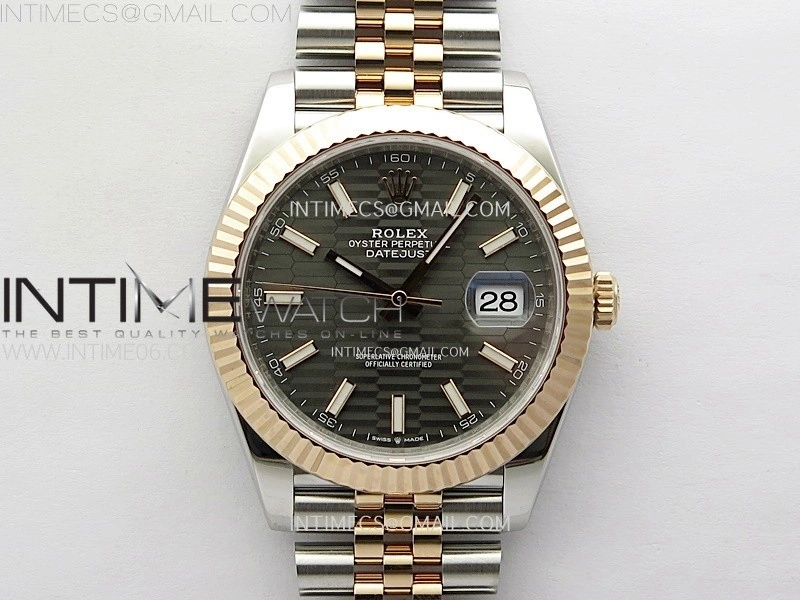 DateJust 41 126331 904L SS RG VSF 1:1 Best Edition Gray Fluted Dial on Jubilee Bracelet VS3235