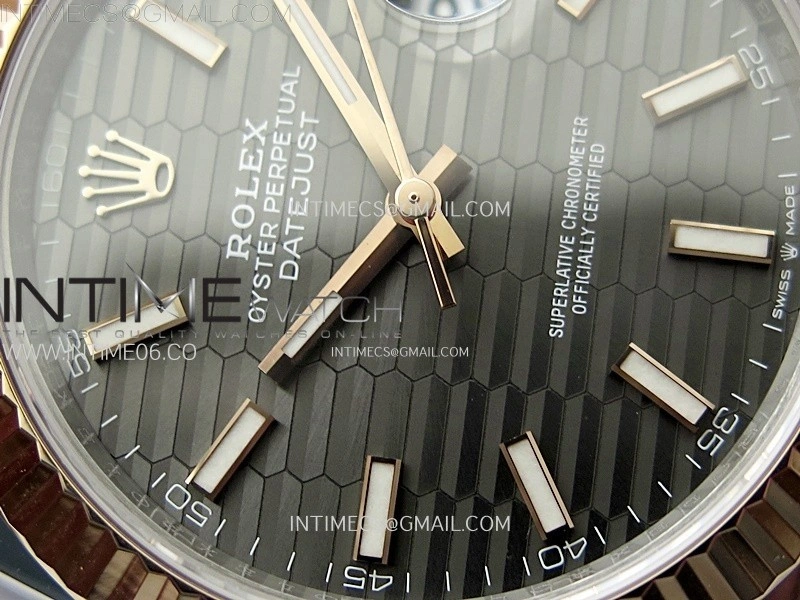 DateJust 41 126331 904L SS RG VSF 1:1 Best Edition Gray Fluted Dial on Jubilee Bracelet VS3235