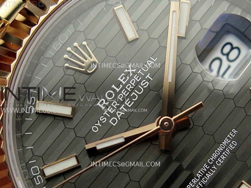 DateJust 41 126331 904L SS RG VSF 1:1 Best Edition Gray Fluted Dial on Jubilee Bracelet VS3235