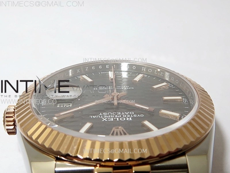 DateJust 41 126331 904L SS RG VSF 1:1 Best Edition Gray Fluted Dial on Jubilee Bracelet VS3235