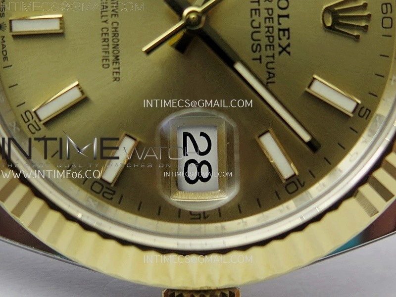 DateJust 41mm 126333 904 SS YG AR+F 1:1 Gold Dial Stick Markers On SS YG Oyster Bracelet DD3235 V2