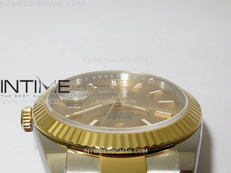 DateJust 41mm 126333 904 SS YG AR+F 1:1 Gold Dial Stick Markers On SS YG Oyster Bracelet DD3235 V2