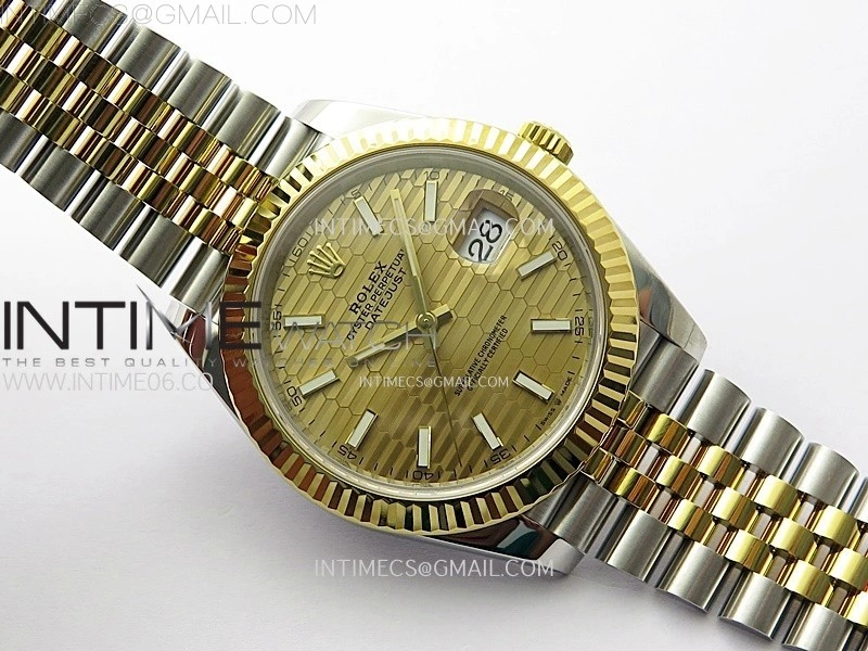 DateJust 41 126333 904L SS YG VSF 1:1 Best Edition Gold Fluted Dial on Jubilee Bracelet VS3235