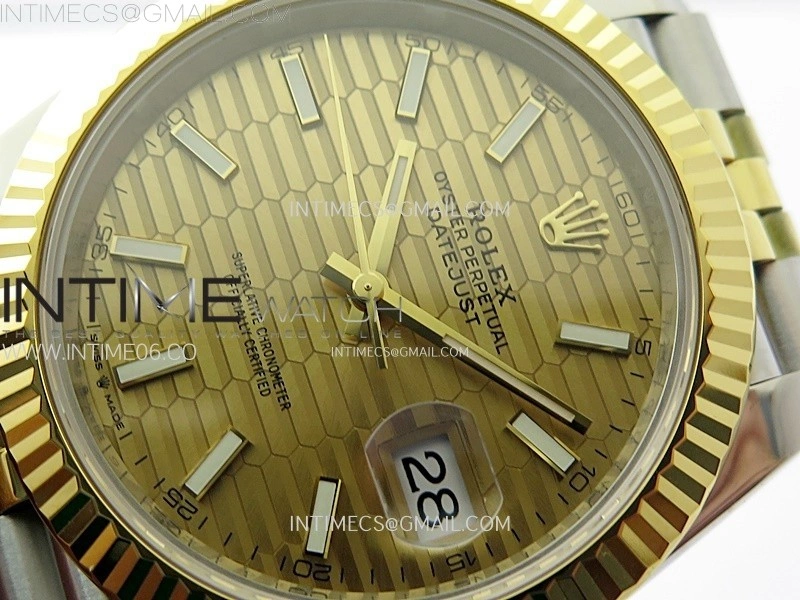 DateJust 41 126333 904L SS YG VSF 1:1 Best Edition Gold Fluted Dial on Jubilee Bracelet VS3235