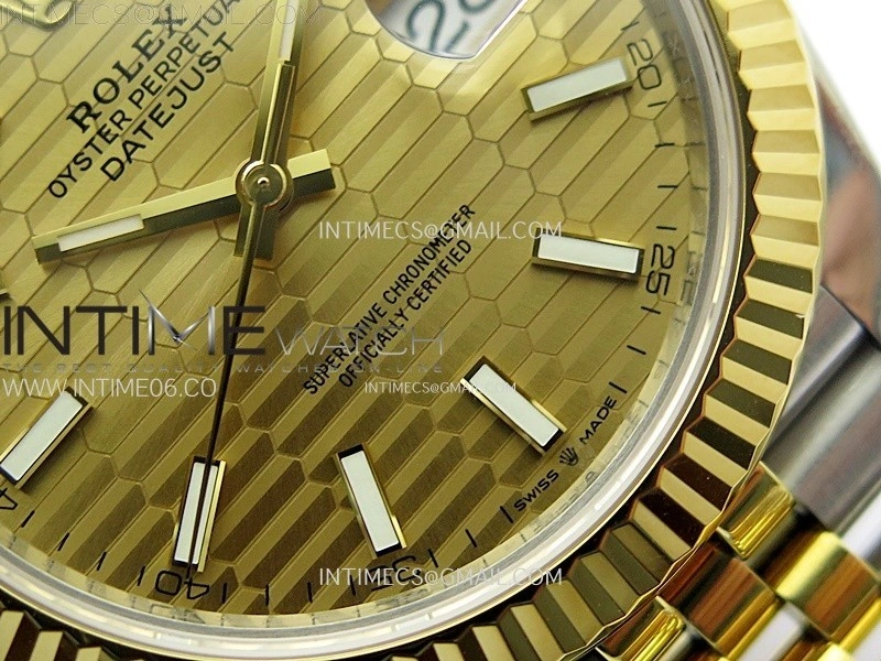 DateJust 41 126333 904L SS YG VSF 1:1 Best Edition Gold Fluted Dial on Jubilee Bracelet VS3235