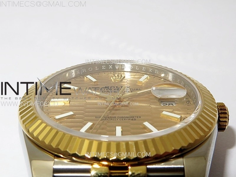DateJust 41 126333 904L SS YG VSF 1:1 Best Edition Gold Fluted Dial on Jubilee Bracelet VS3235