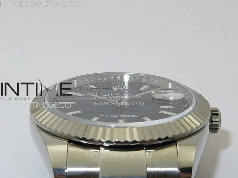 DateJust 41 126334 NTF 1:1 Best Edition 904L Steel Black Stick Dial on Oyster Bracelet VR3235