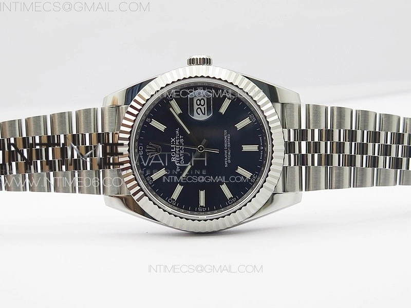 DateJust 41 126334 NTF 1:1 Best Edition 904L Steel Blue Stick Dial on Jubilee Bracelet VR3235