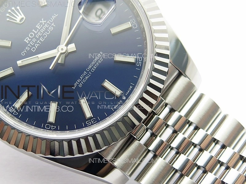 DateJust 41 126334 NTF 1:1 Best Edition 904L Steel Blue Stick Dial on Jubilee Bracelet VR3235