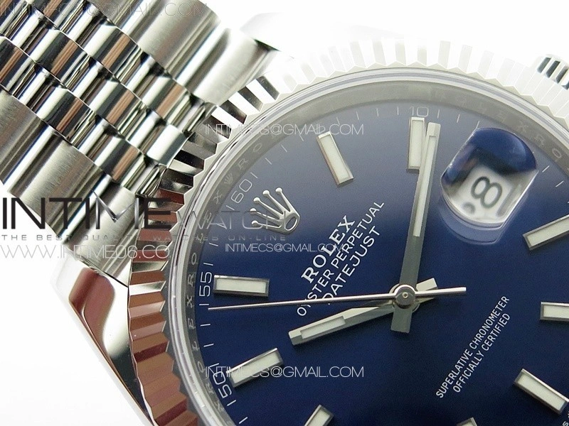 DateJust 41 126334 NTF 1:1 Best Edition 904L Steel Blue Stick Dial on Jubilee Bracelet VR3235