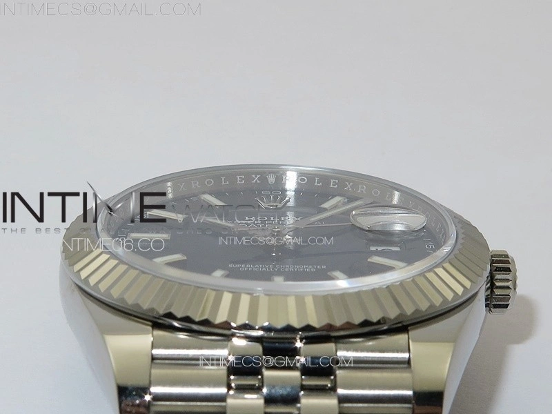 DateJust 41 126334 NTF 1:1 Best Edition 904L Steel Blue Stick Dial on Jubilee Bracelet VR3235