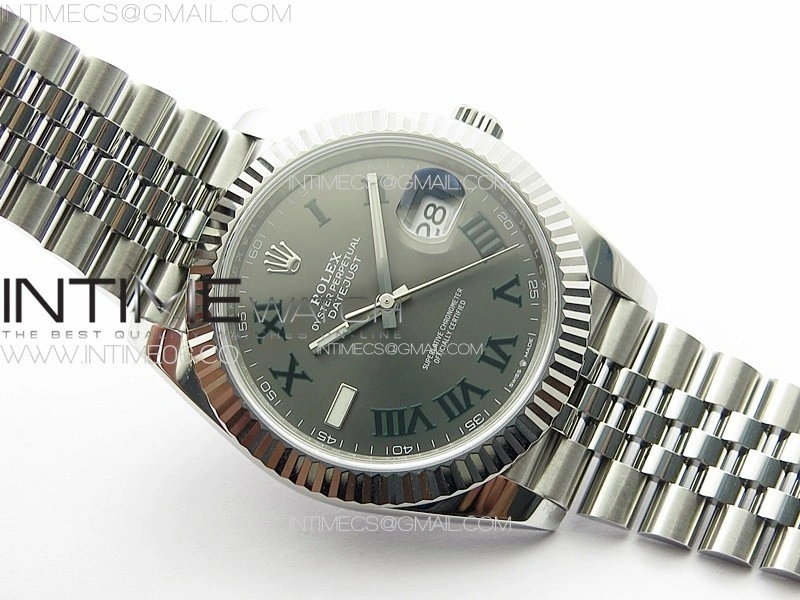DateJust 41 126334 NTF 1:1 Best Edition 904L Steel Gray Roman Dial on Jubilee Bracelet VR3235