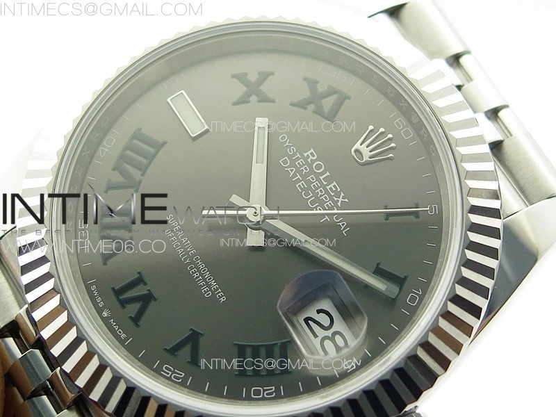 DateJust 41 126334 NTF 1:1 Best Edition 904L Steel Gray Roman Dial on Jubilee Bracelet VR3235
