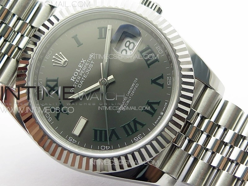 DateJust 41 126334 NTF 1:1 Best Edition 904L Steel Gray Roman Dial on Jubilee Bracelet VR3235