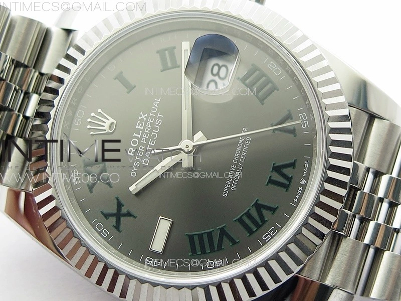 DateJust 41 126334 NTF 1:1 Best Edition 904L Steel Gray Roman Dial on Jubilee Bracelet VR3235