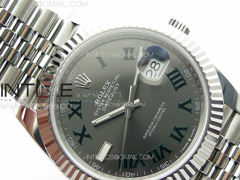 DateJust 41 126334 NTF 1:1 Best Edition 904L Steel Gray Roman Dial on Jubilee Bracelet VR3235