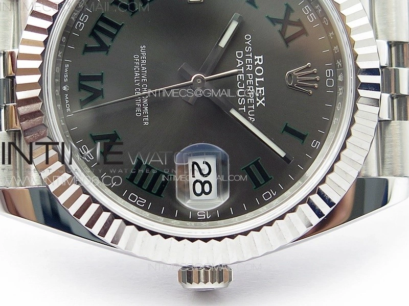 DateJust 41 126334 NTF 1:1 Best Edition 904L Steel Gray Roman Dial on Jubilee Bracelet VR3235