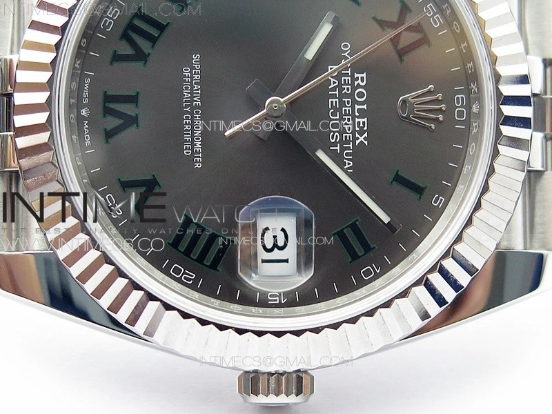 DateJust 41 126334 NTF 1:1 Best Edition 904L Steel Gray Roman Dial on Jubilee Bracelet VR3235