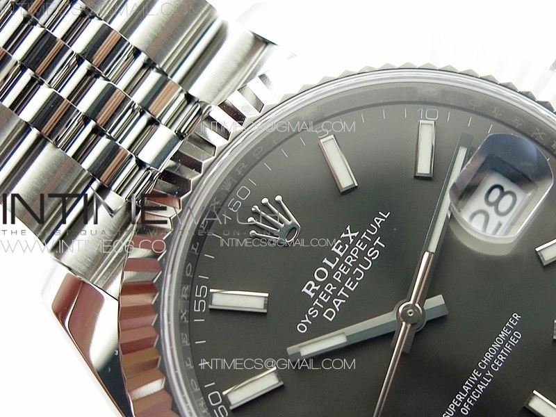 DateJust 41 126334 NTF 1:1 Best Edition 904L Steel Gray Stick Dial on Jubilee Bracelet VR3235