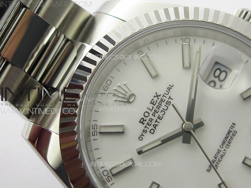 DateJust 41 126334 NTF 1:1 Best Edition 904L Steel White Stick Dial on Oyster Bracelet VR3235