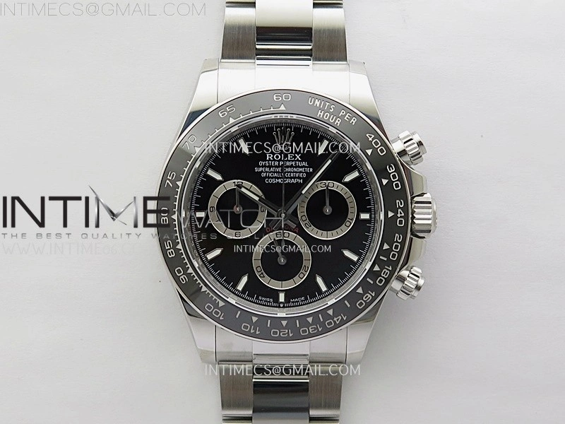 Daytona 126500 EWEF 1:1 Best Edition Black Dial On 904L Steel Case And Bracelet A4131 Mod