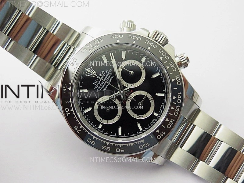 Daytona 126500 EWEF 1:1 Best Edition Black Dial On 904L Steel Case And Bracelet A4131 Mod