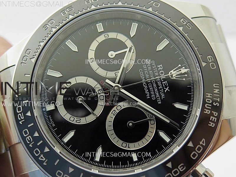Daytona 126500 EWEF 1:1 Best Edition Black Dial On 904L Steel Case And Bracelet A4131 Mod