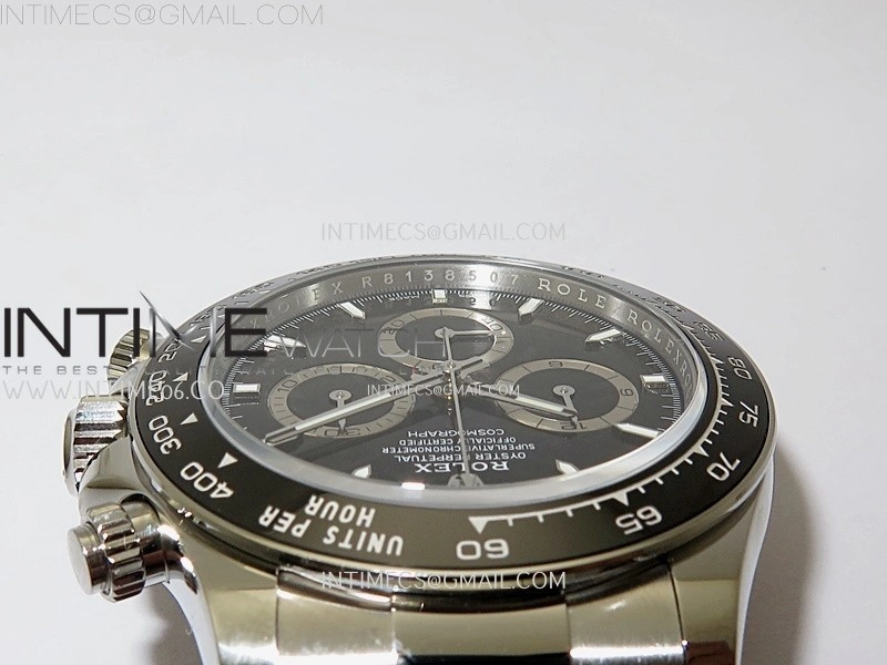 Daytona 126500 EWEF 1:1 Best Edition Black Dial On 904L Steel Case And Bracelet A4131 Mod