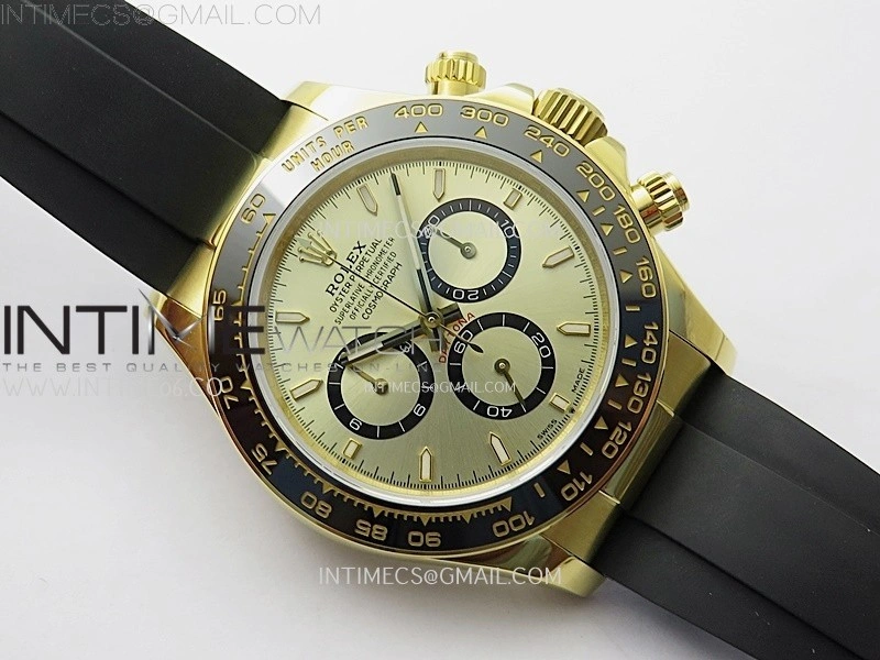 Daytona 126518 904L YG QF Best Edition Gold Dial Gold Subdial on Oysterflex Strap SA4131