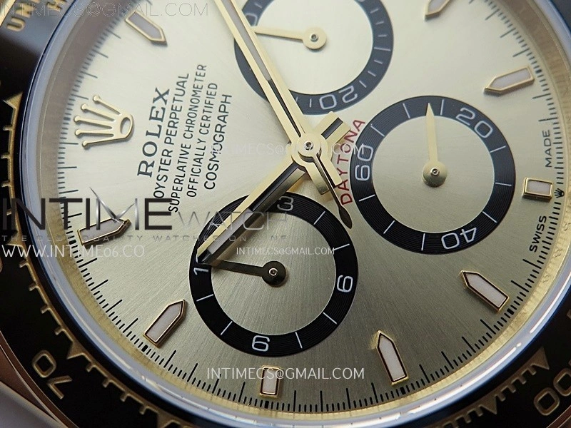 Daytona 126518 904L YG QF Best Edition Gold Dial Gold Subdial on Oysterflex Strap SA4131