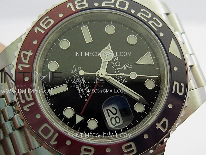 GMT-Master II 126710 BLRO 904L SS VF 1:1 Best Edition Black Dial On Jubilee Bracelet DD3285 CHS