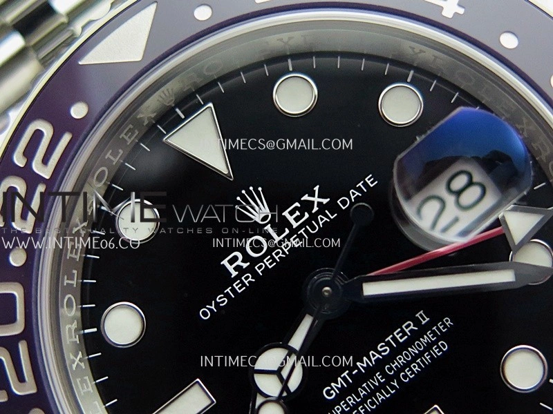 GMT-Master II 126710 BLRO 904L SS VF 1:1 Best Edition Black Dial On Jubilee Bracelet DD3285 CHS