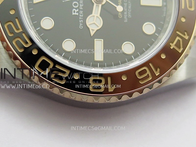 GMT Master II 126711 CHNR 904L SS RG ARF 1:1 Best Edition Black Dial On SS RG Bracelet DD3285 CHS