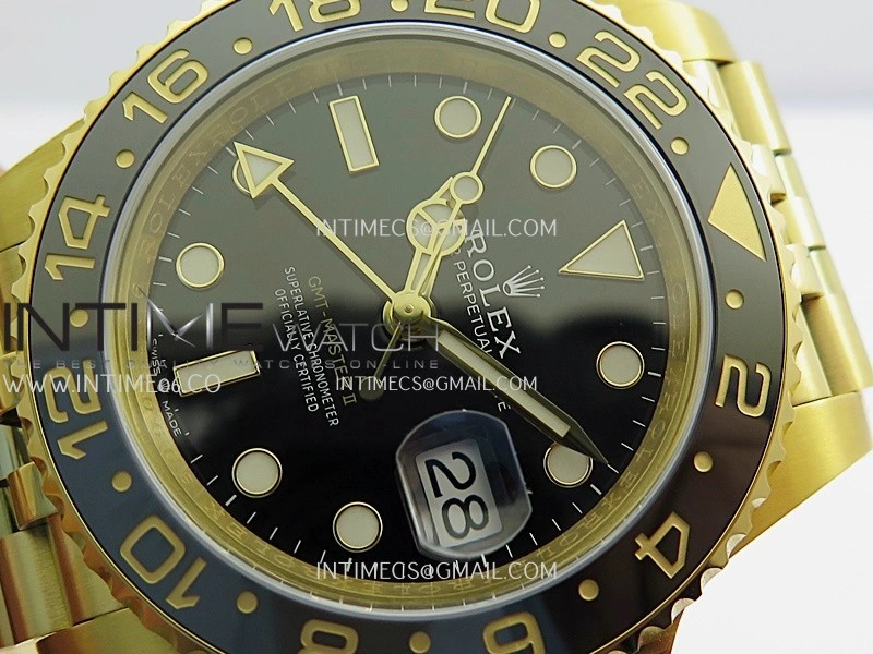 GMT-Master II 126718 GRNR ARF 1:1 Best Edition Black Dial On YG Bracelet Super Clone DD3285 CHS