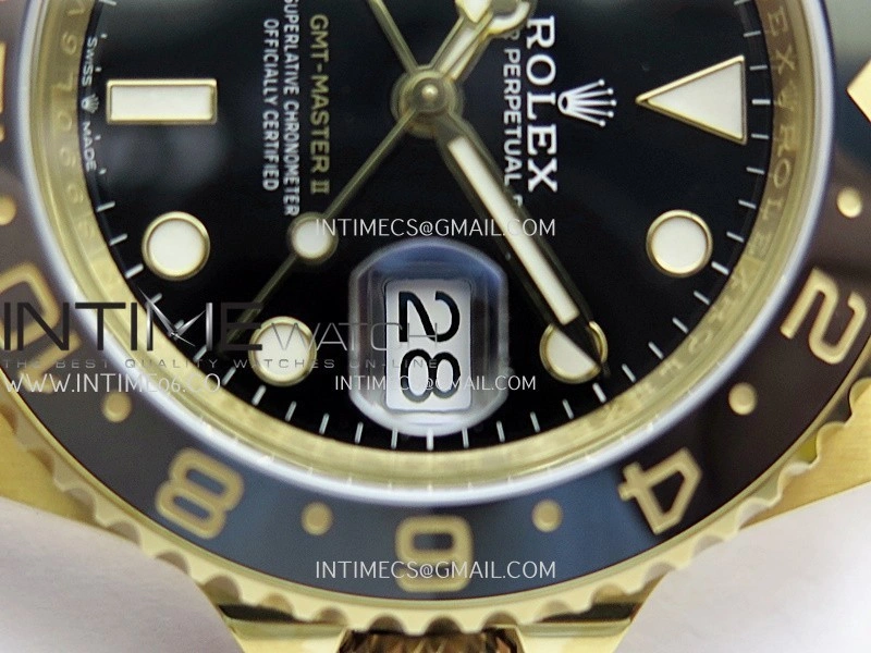 GMT-Master II 126718 GRNR ARF 1:1 Best Edition Black Dial On YG Bracelet Super Clone DD3285 CHS